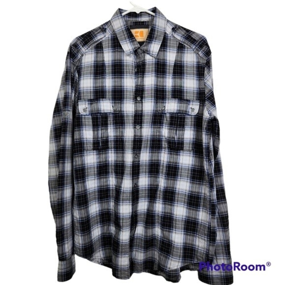 Boss Orange Men's Long Sleeve Thin Flannel Shirt Size Large